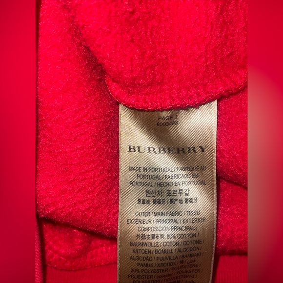 BURBERRY hoodie M Cotton red Style 8003488 - Picture 10 of 16